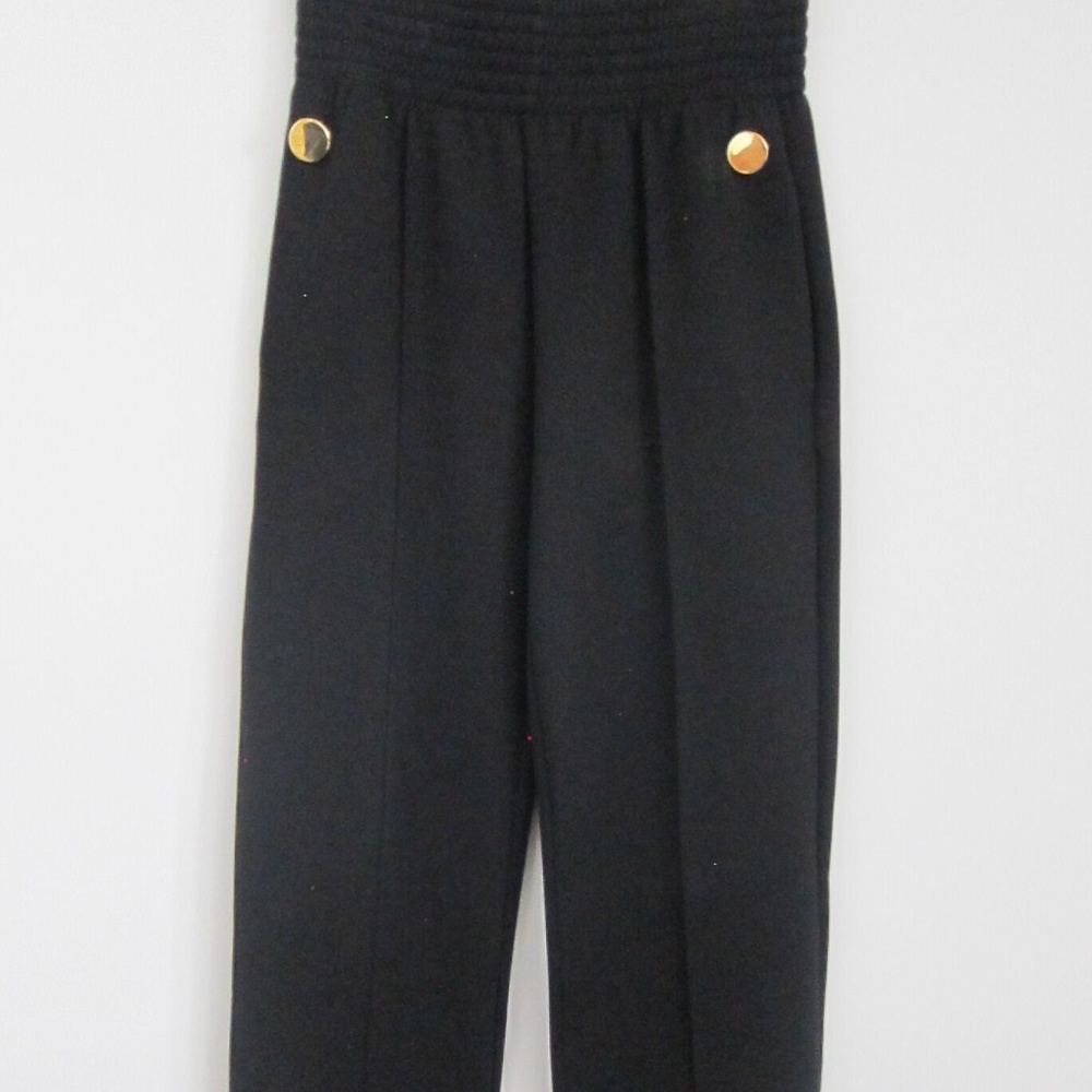 Authentic Givenchy Black Jogger with Gold Buttons